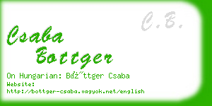 csaba bottger business card